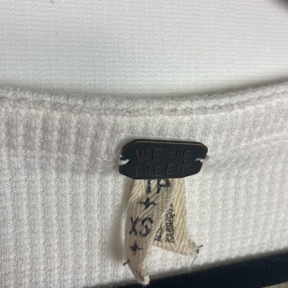 Free People White Blossom Thermal Patchwork Top - Picture 5 of 8